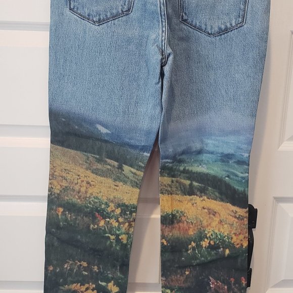 NWT: Blank NYC Digital Field Print Madison Crop Jean - Picture 7 of 9